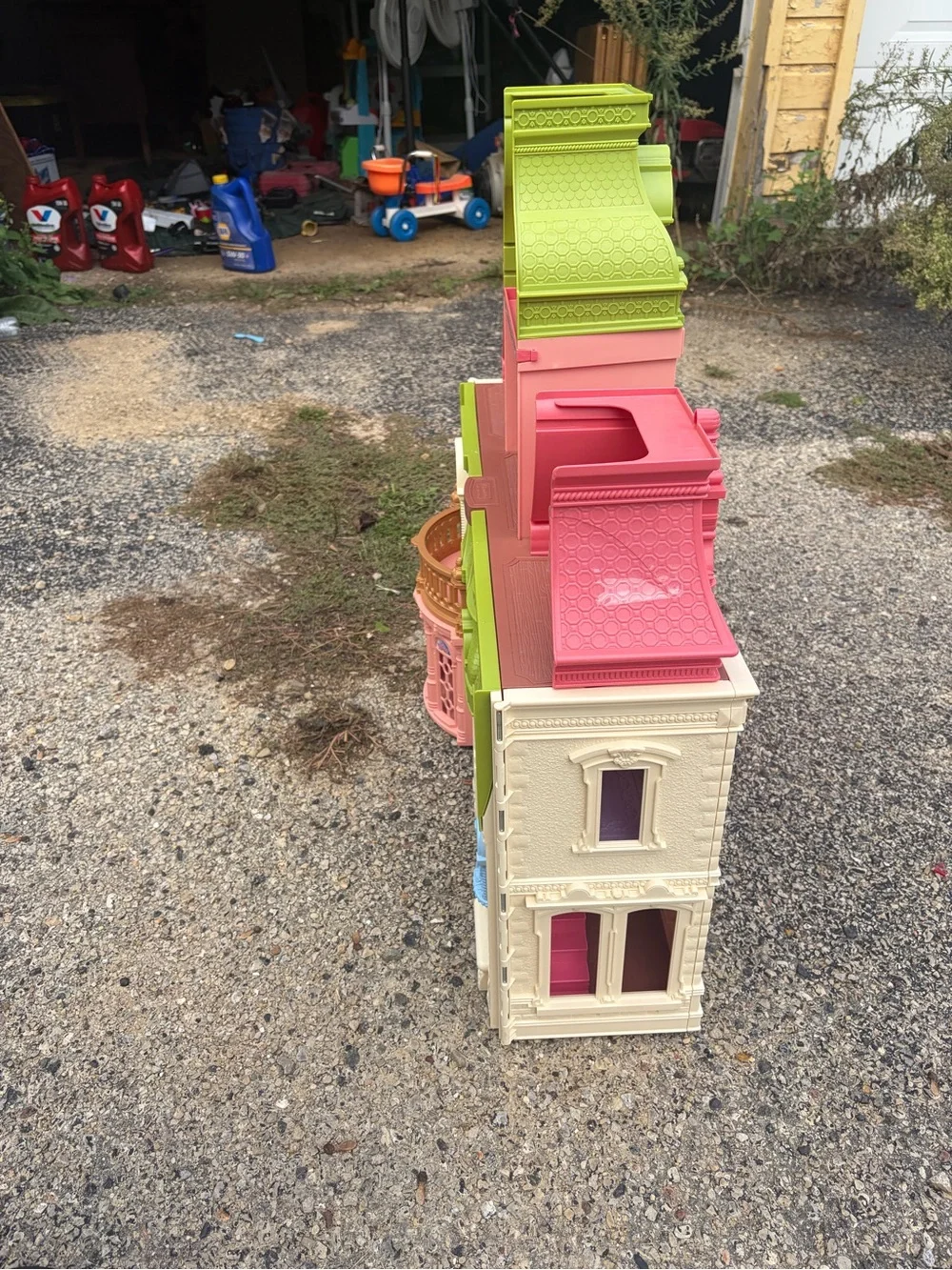Fisher-Price Pink, Lime & Cream Victorian Dollhouse Playset